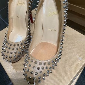 Christian Louboutin Bianca Spike Nude 140mm